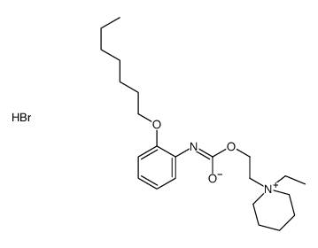 2-(1-ethylpiperidin-1-ium-1-yl)ethyl N-(2-heptoxyphenyl)carbamate,bromide结构式