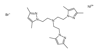 bromonickel, 2-(3,5-dimethylpyrazol-1-yl)-N,N-bis[2-(3,5-dimethylpyrazol-1-yl)ethyl]ethanamine Structure