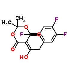 5-(1-Hydroxy-2-(2,4,5-trifluorophenyl)ethylidene)-2,2-dimethyl-1,3-dioxane-4,6-dione Structure