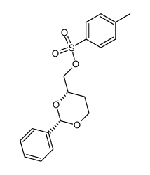 (2S,4S)-2-Phenyl-4-tosyloxymethyl-1,3-dioxan结构式