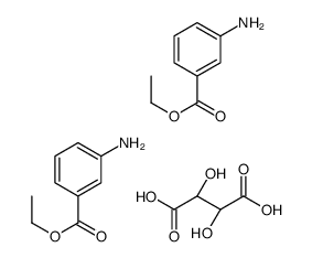 (2R,3R)-2,3-dihydroxybutanedioic acid,ethyl 3-aminobenzoate Structure