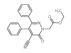 1(6H)-Pyridazineacetic acid, 5-cyano-6-oxo-3,4-diphenyl-, ethyl ester structure