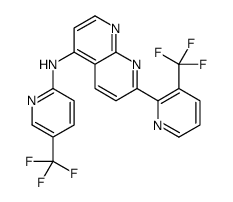 7-[3-(Trifluoromethyl)-2-pyridinyl]-N-[5-(trifluoromethyl)-2-pyri dinyl]-1,8-naphthyridin-4-amine Structure