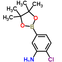 2-Chloro-5-(4,4,5,5-tetramethyl-1,3,2-dioxaborolan-2-yl)aniline Structure