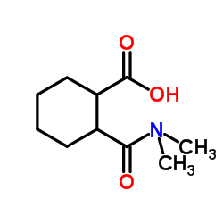 2-(Dimethylcarbamoyl)cyclohexanecarboxylic acid结构式