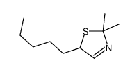 2,2-dimethyl-5-pentyl-5H-1,3-thiazole结构式