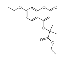 ethyl 2-(7-ethoxycoumarin-4-yloxy)-2-methylpropionate Structure