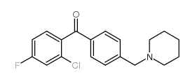 2-CHLORO-4-FLUORO-4'-PIPERIDINOMETHYL BENZOPHENONE Structure