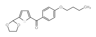 2-(4-N-BUTOXYBENZOYL)-5-(1,3-DIOXOLAN-2-YL)THIOPHENE结构式