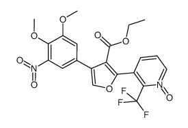 3-(4-(3,4-dimethoxy-5-nitrophenyl)-3-(ethoxycarbonyl)furan-2-yl)-2-(trifluoromethyl)pyridine 1-oxide Structure