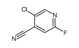 5-chloro-2-fluoropyridine-4-carbonitrile结构式