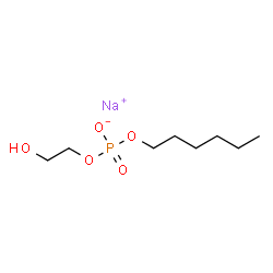 Sodium hexyl 2-hydroxyethyl phosphate结构式