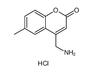 2H-1-Benzopyran-2-one, 4-(aminomethyl)-6-methyl-, hydrochloride Structure