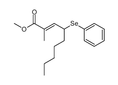 (E)-2-Methyl-4-phenylselanyl-non-2-enoic acid methyl ester Structure