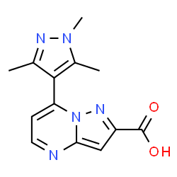 7-(1,3,5-TRIMETHYL-1 H-PYRAZOL-4-YL)-PYRAZOLO[1,5-A ]PYRIMIDINE-2-CARBOXYLIC ACID结构式