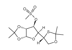 1,2-O:5,6-S,O-di-isopropylidene-3-O-methanesulphonyl-5-thio-α-D-glucofuranose结构式