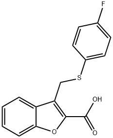 3-{[(4-fluorophenyl)sulfanyl]methyl}-1-benzofuran-2-carboxylic acid Structure