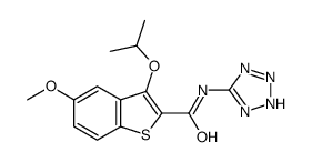 3-ISOPROPOXY-5-METHOXY-N-(1H-TETRAZOL-5-YL)BENZO[B]THIOPHENE-2-CARBOXAMIDE结构式