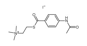 p-acetylaminobenzoylthiocholine iodide Structure