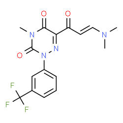 6-[3-(DIMETHYLAMINO)ACRYLOYL]-4-METHYL-2-[3-(TRIFLUOROMETHYL)PHENYL]-1,2,4-TRIAZINE-3,5(2H,4H)-DIONE结构式