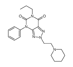 4-phenyl-2-(2-piperidin-1-ylethyl)-6-propyltriazolo[4,5-d]pyrimidine-5,7-dione结构式