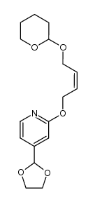 2-[4-(2-tetrahydropyranyloxy)-(Z)-2-buten-1-yloxy]-4-(1,3-dioxolan-2-yl)-pyridine Structure