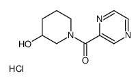 (3-羟基-1-哌啶基)-2-吡嗪基甲酮盐酸盐结构式