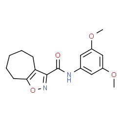 N-(3,5-Dimethoxyphenyl)-5,6,7,8-tetrahydro-4H-cyclohepta[d][1,2]oxazole-3-carboxamide structure