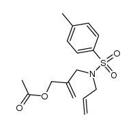 2-((N-allyl-4-methylphenylsulfonamido)methyl)allyl acetate结构式