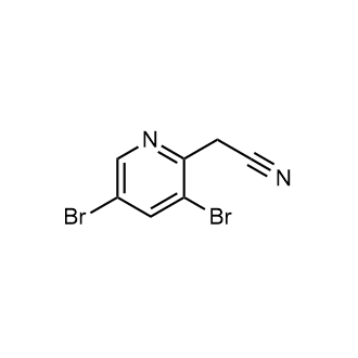 2-(3,5-二溴吡啶-2-基)乙腈结构式