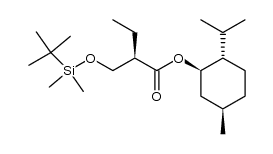 (1R,3R,4S)-p-menthan-3-yl (2R)-2-(dimethyl-t-butylsiloxymethyl)butyrate结构式