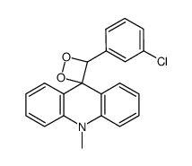 4'-(3-chlorophenyl)-10-methyl-10H-spiro[acridine-9,3'-[1,2]dioxetane]结构式