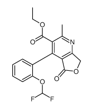 ethyl 4-[2-(difluoromethoxy)phenyl]-2-methyl-5-oxo-7H-furo[3,4-b]pyridine-3-carboxylate结构式