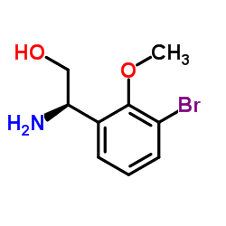 (2R)-2-Amino-2-(3-bromo-2-methoxyphenyl)ethanol Structure