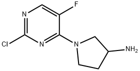 1-(2-chloro-5-fluoropyrimidin-4-yl)pyrrolidin-3-amine Structure