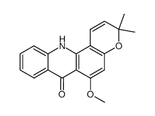 3,3-Dimethyl-6-methoxy-3H-pyrano[2,3-c]acridine-7(12H)-one结构式