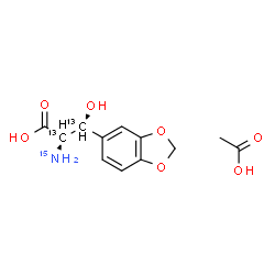 DL-苏-β-(3,4-亚甲基二氧苯基)丝氨酸-13C2,15N乙酸盐图片