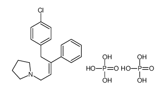 1-(4-(4-chlorophenyl)-3-phenylbut-2-enyl)pyrrolidine pentahydrogen bis(phosphate)结构式