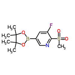 3-fluoro-5-(4,4,5,5-tetramethyl-1,3,2-dioxaborolan-2-yl)-2-(methylsulfonyl)pyridine picture