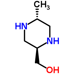 [(2R,5R)-5-Methyl-2-piperazinyl]methanol结构式