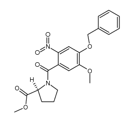 methyl (2S)-1-(4-benzyloxy-5-methoxy-2-nitrobenzoyl)-pyrrolidine-2-carboxylate Structure