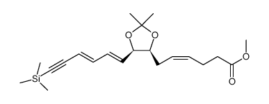 methyl (Z)-6-((4S,5R)-2,2-dimethyl-5-((1E,3E)-6-(trimethylsilyl)hexa-1,3-dien-5-yn-1-yl)-1,3-dioxolan-4-yl)hex-4-enoate结构式