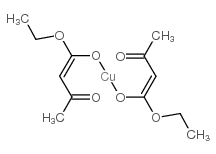 Copper, bis[ethyl3-(oxo-kO)butanoato-kO']- Structure