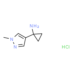 1-(1-Methyl-1H-pyrazol-4-yl)cyclopropanamine hydrochloride Structure