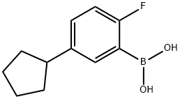 2-Fluoro-5-(cyclopentyl)phenylboronic acid structure