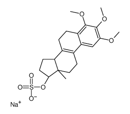 sodium,[(13S,14S,17S)-2,3,4-trimethoxy-13-methyl-6,7,11,12,14,15,16,17-octahydrocyclopenta[a]phenanthren-17-yl] sulfate结构式