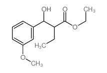 Benzenepropanoic acid, a-ethyl-b-hydroxy-3-methoxy-,ethyl ester结构式