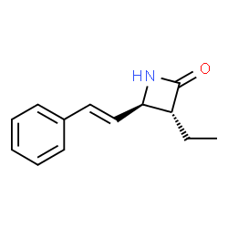 2-Azetidinone,3-ethyl-4-[(1E)-2-phenylethenyl]-,(3R,4R)-rel-(9CI) Structure