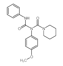 1-Piperidinecarboxamide,N-(4-methoxyphenyl)-N-[(phenylamino)carbonyl]-结构式