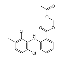 acetyloxymethyl 2-(2,6-dichloro-3-methylanilino)benzoate Structure